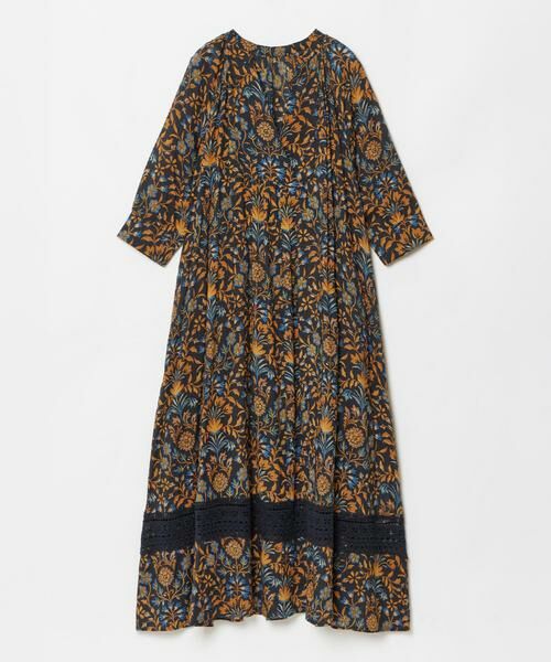 HOUSE OF LOTUS / ハウス オブ ロータス ワンピース | ボタニカルプリントヘムレースワンピース | 詳細9