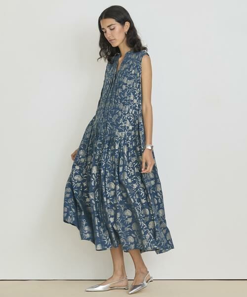 HOUSE OF LOTUS / ハウス オブ ロータス ワンピース | ハクプリントスタンドカラーワンピース | 詳細3