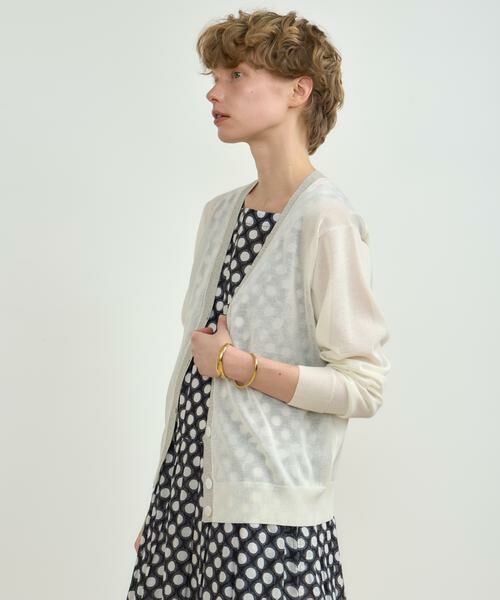 HOUSE OF LOTUS / ハウス オブ ロータス カーディガン・ボレロ | シアーVネックカーディガン | 詳細5