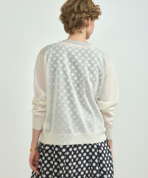 HOUSE OF LOTUS / ハウス オブ ロータス カーディガン・ボレロ | シアーVネックカーディガン | 詳細6