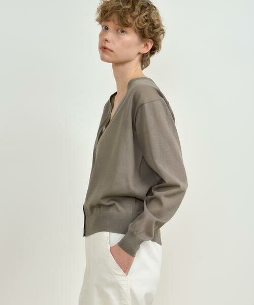 HOUSE OF LOTUS / ハウス オブ ロータス カーディガン・ボレロ | シアーVネックカーディガン | 詳細7