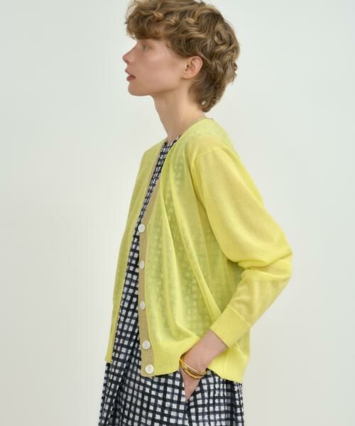 HOUSE OF LOTUS / ハウス オブ ロータス カーディガン・ボレロ | シアーVネックカーディガン | 詳細9