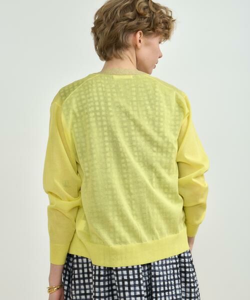 HOUSE OF LOTUS / ハウス オブ ロータス カーディガン・ボレロ | シアーVネックカーディガン | 詳細10