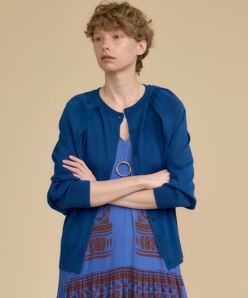 HOUSE OF LOTUS/ハウス オブ ロータス コットンアセテートブレンド2WAYカーディガン ブルー 2 HOUSE OF LOTUS/ハウス オブ ロータス コットンアセテートブレンド2WAYカーディガン ブルー 2