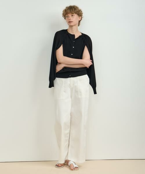 HOUSE OF LOTUS/ハウス オブ ロータス コットンアセテートブレンド2WAYカーディガン ブラック 2 HOUSE OF LOTUS/ハウス オブ ロータス コットンアセテートブレンド2WAYカーディガン ブラック 2