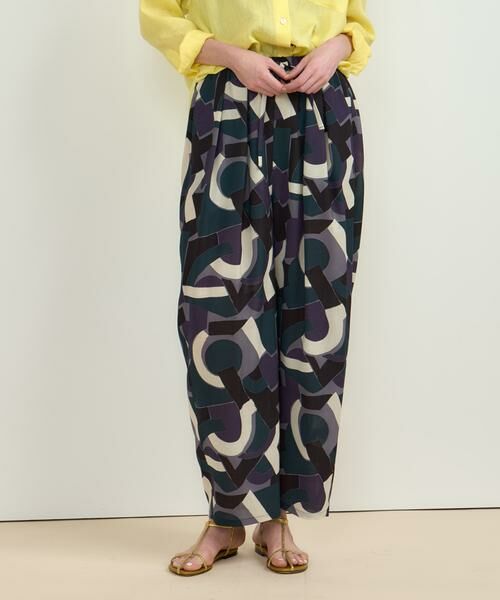 HOUSE OF LOTUS / ハウス オブ ロータス パンツ | ジオメトリープリントパネルパンツ(ブラック系)