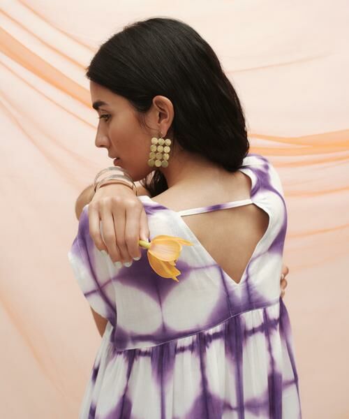 HOUSE OF LOTUS / ハウス オブ ロータス ワンピース | クランプダイティアードワンピース | 詳細10