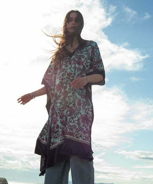 HOUSE OF LOTUS / ハウス オブ ロータス ワンピース | ハワイアンパネルプリントカフタン | 詳細7