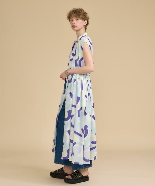 HOUSE OF LOTUS / ハウス オブ ロータス ワンピース | ジオメトリープリントドローストリングワンピース | 詳細1