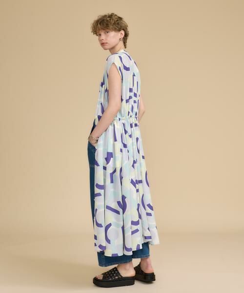 HOUSE OF LOTUS / ハウス オブ ロータス ワンピース | ジオメトリープリントドローストリングワンピース | 詳細2