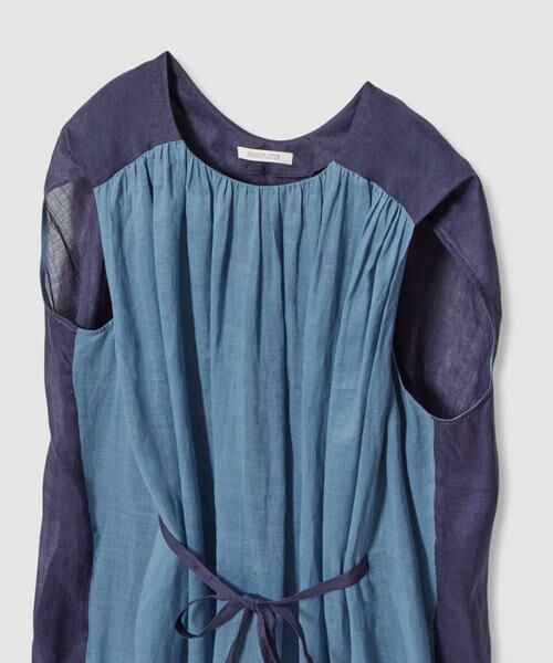 HOUSE OF LOTUS / ハウス オブ ロータス ワンピース | マルチカラーリネンブロッキングワンピース | 詳細12