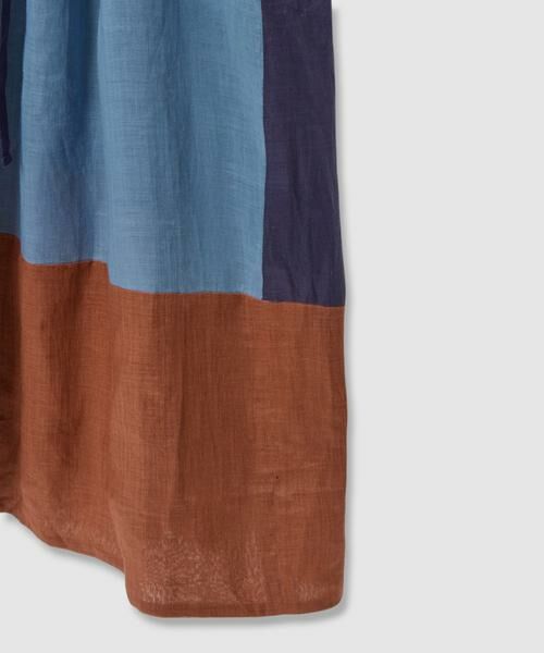 HOUSE OF LOTUS / ハウス オブ ロータス ワンピース | マルチカラーリネンブロッキングワンピース | 詳細14