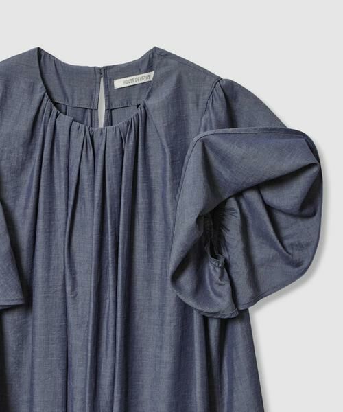 HOUSE OF LOTUS / ハウス オブ ロータス ワンピース | ナチュラルシャンブレーギャザーワンピース | 詳細9