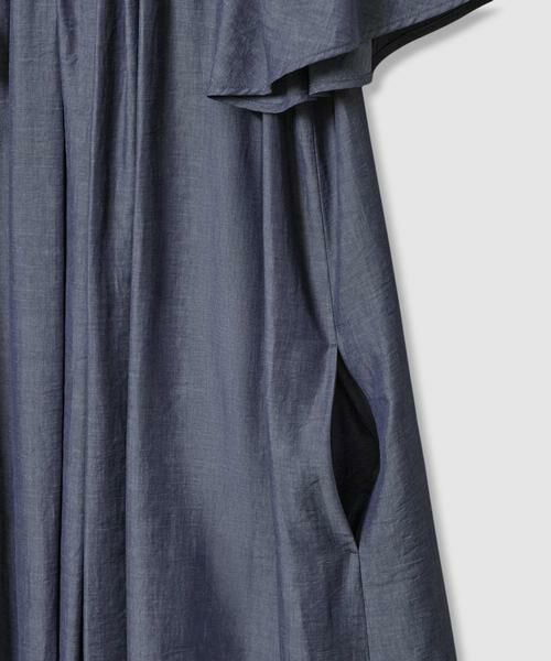 HOUSE OF LOTUS / ハウス オブ ロータス ワンピース | ナチュラルシャンブレーギャザーワンピース | 詳細10