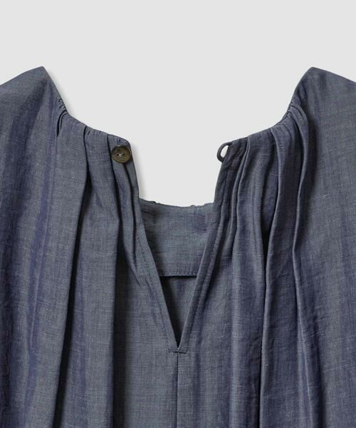 HOUSE OF LOTUS / ハウス オブ ロータス ワンピース | ナチュラルシャンブレーギャザーワンピース | 詳細12