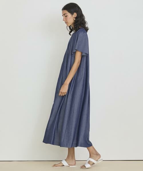 HOUSE OF LOTUS / ハウス オブ ロータス ワンピース | ナチュラルシャンブレーギャザーワンピース | 詳細1