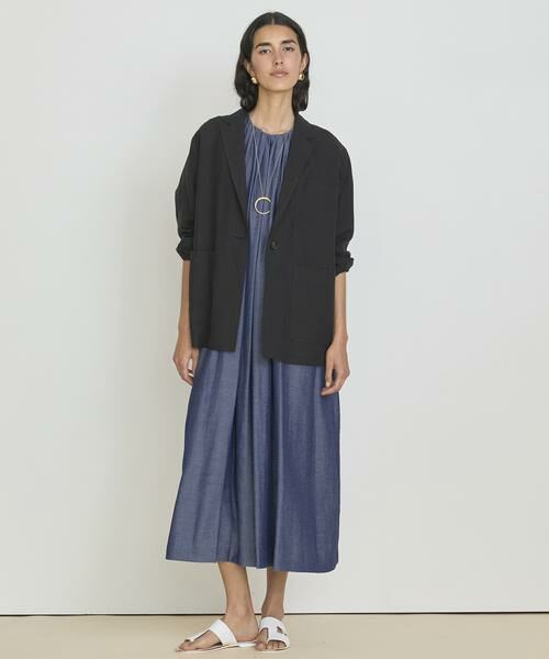 HOUSE OF LOTUS / ハウス オブ ロータス ワンピース | ナチュラルシャンブレーギャザーワンピース | 詳細3