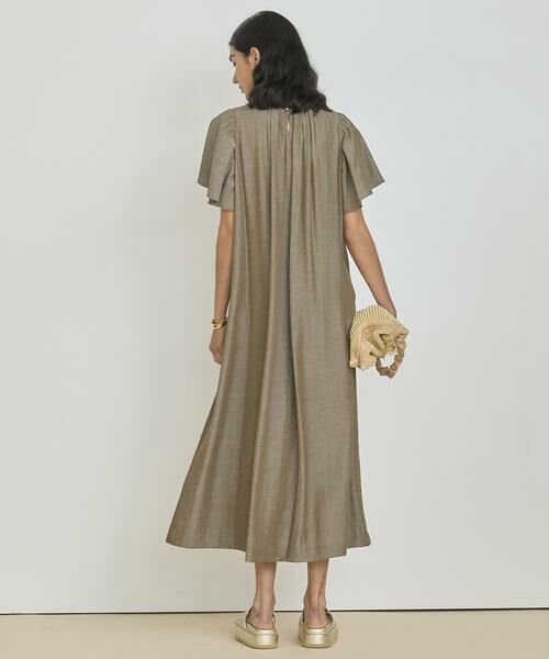 HOUSE OF LOTUS / ハウス オブ ロータス ワンピース | ナチュラルシャンブレーギャザーワンピース | 詳細5