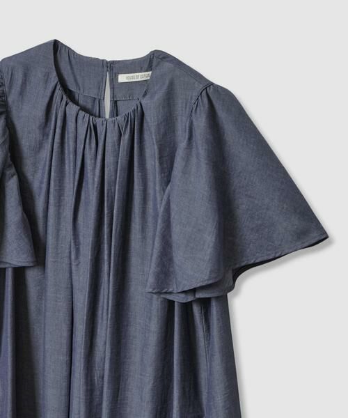 HOUSE OF LOTUS / ハウス オブ ロータス ワンピース | ナチュラルシャンブレーギャザーワンピース | 詳細8