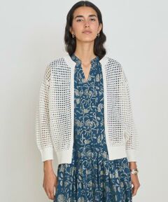 HOUSE OF LOTUS / ハウス オブ ロータス カーディガン・ボレロ | メッシュボタンレスクルーカーディガン