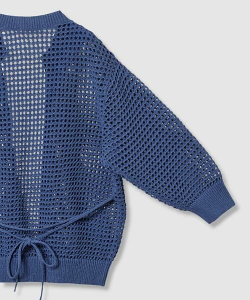 HOUSE OF LOTUS / ハウス オブ ロータス カーディガン・ボレロ | メッシュボタンレスクルーカーディガン | 詳細12