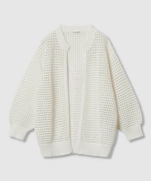 HOUSE OF LOTUS / ハウス オブ ロータス カーディガン・ボレロ | メッシュボタンレスクルーカーディガン | 詳細14