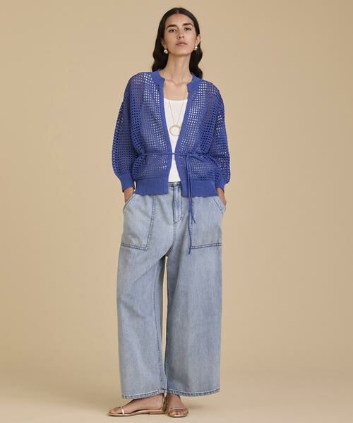 HOUSE OF LOTUS / ハウス オブ ロータス カーディガン・ボレロ | メッシュボタンレスクルーカーディガン | 詳細8
