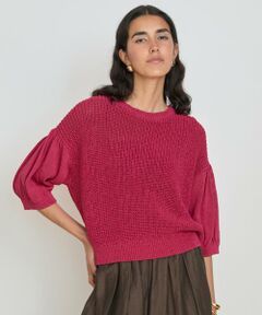 HOUSE OF LOTUS / ハウス オブ ロータス ニット・セーター | 畦編みパフスリーブプルオーバー