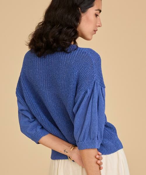 HOUSE OF LOTUS / ハウス オブ ロータス ニット・セーター | 畦編みパフスリーブプルオーバー | 詳細9