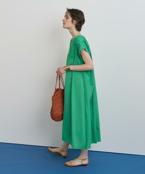 HOUSE OF LOTUS / ハウス オブ ロータス ワンピース | エンブロイダリーサッカーフレンチスリーブワンピース | 詳細1