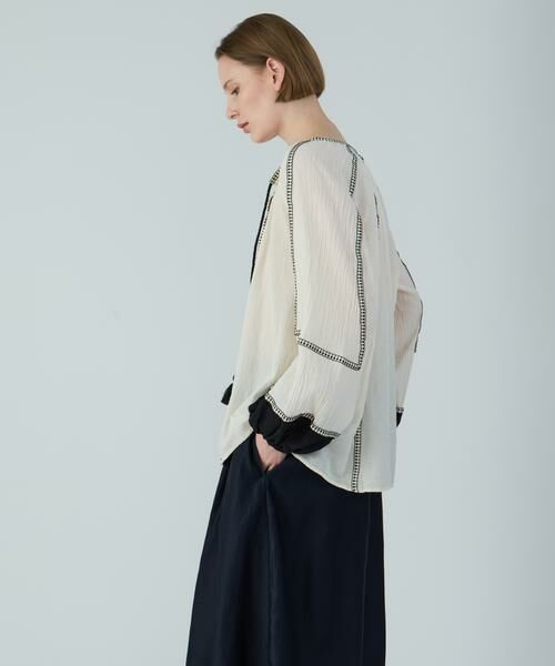 HOUSE OF LOTUS / ハウス オブ ロータス シャツ・ブラウス | バイカラーブラウス | 詳細1