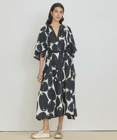ハウスオブロータス ビーズ装飾付き長袖ワンピース