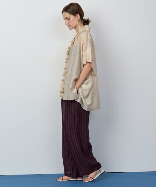 HOUSE OF LOTUS / ハウス オブ ロータス その他パンツ | ストライプジャカードイージーパンツ | 詳細1