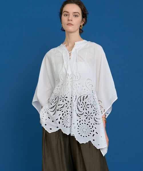HOUSE OF LOTUS / ハウス オブ ロータス シャツ・ブラウス | シフリー刺繍ポンチョブラウス | 詳細1