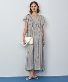 HOUSE OF LOTUS / ハウス オブ ロータス ワンピース | ストライプフリルスリーブワンピース