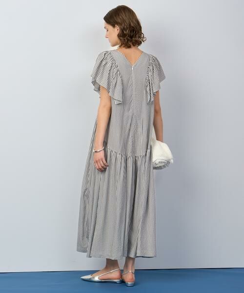 HOUSE OF LOTUS / ハウス オブ ロータス ワンピース | ストライプフリルスリーブワンピース | 詳細7