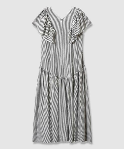 HOUSE OF LOTUS / ハウス オブ ロータス ワンピース | ストライプフリルスリーブワンピース | 詳細9