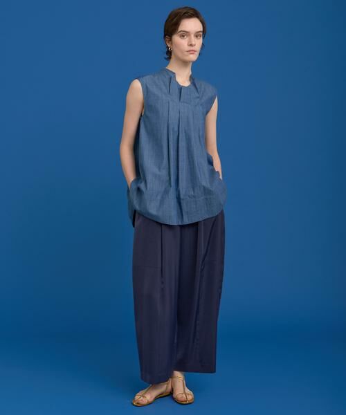 HOUSE OF LOTUS / ハウス オブ ロータス スラックス・ドレスパンツ | キュプラサテンフォルムパンツ | 詳細3