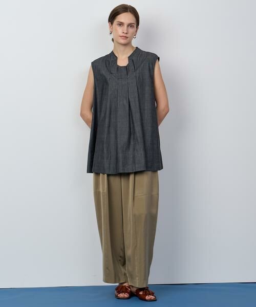 HOUSE OF LOTUS / ハウス オブ ロータス スラックス・ドレスパンツ | キュプラサテンフォルムパンツ | 詳細17