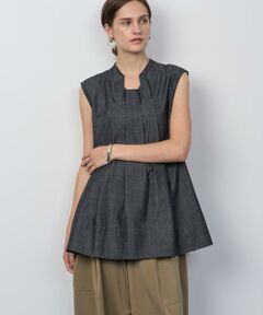 HOUSE OF LOTUS / ハウス オブ ロータス シャツ・ブラウス | シャンブレーデニムラッフルブラウス