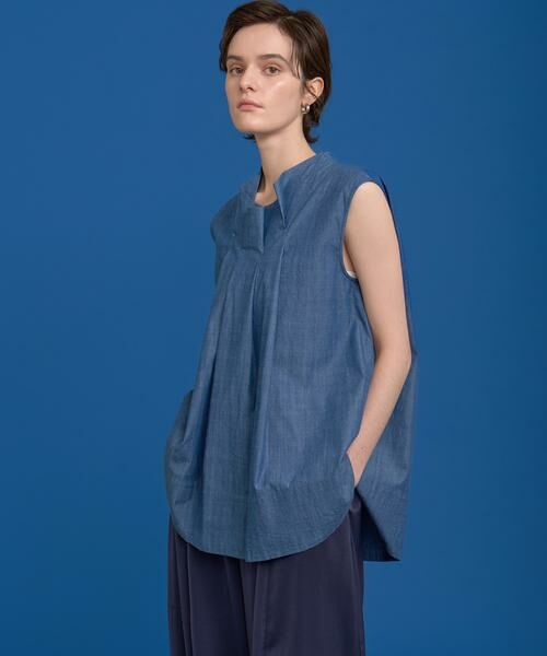 HOUSE OF LOTUS / ハウス オブ ロータス シャツ・ブラウス | シャンブレーデニムラッフルブラウス | 詳細1