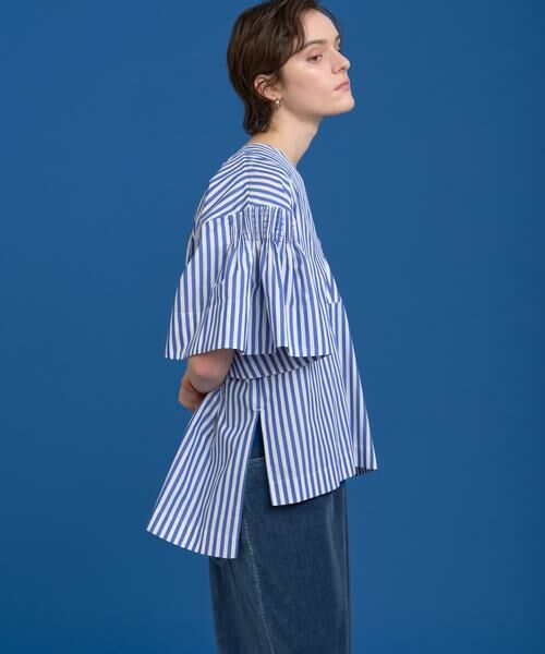 HOUSE OF LOTUS / ハウス オブ ロータス シャツ・ブラウス | ストライプタックシャーリングブラウス | 詳細1