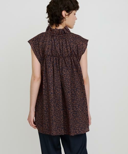 HOUSE OF LOTUS / ハウス オブ ロータス シャツ・ブラウス | ウェーブプリントギャザーノースリーブブラウス | 詳細3