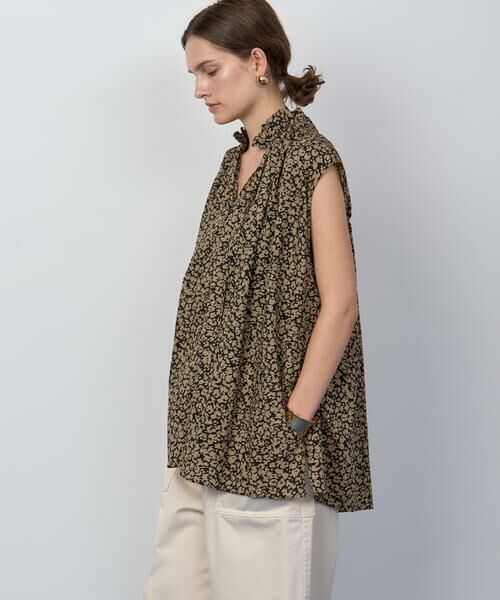 HOUSE OF LOTUS / ハウス オブ ロータス シャツ・ブラウス | ウェーブプリントギャザーノースリーブブラウス | 詳細5