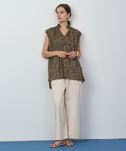 HOUSE OF LOTUS / ハウス オブ ロータス シャツ・ブラウス | ウェーブプリントギャザーノースリーブブラウス | 詳細7