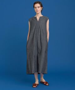 ハウスオブロータス ワンピース ロングワンピース ネイビー セール】 コットンシルクワンピース （ワンピース）｜HOUSE OF