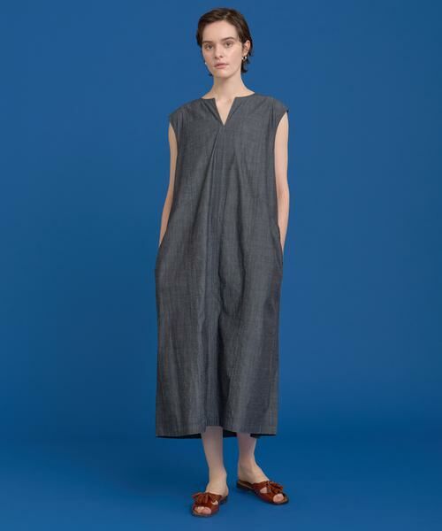 HOUSE OF LOTUS/ハウス オブ ロータス シャンブレーデニムフォルムワンピース ブラック 2