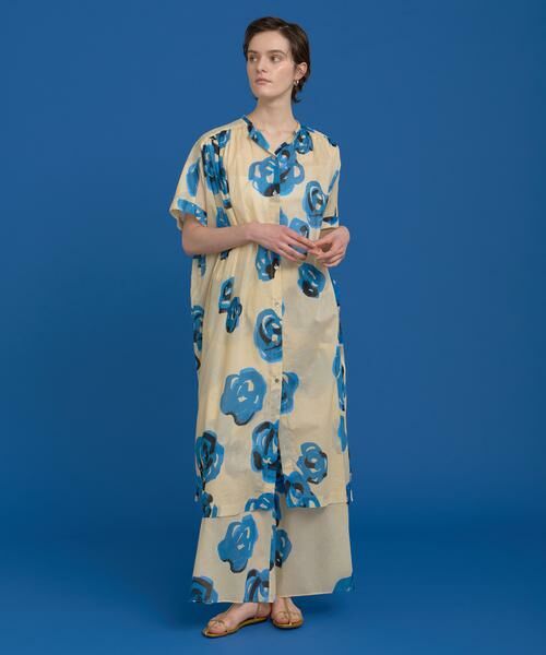 HOUSE OF LOTUS / ハウス オブ ロータス ワンピース | ブルーフラワーシャツワンピース | 詳細3