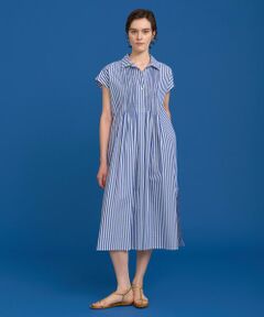 HOUSE OF LOTUS / ハウス オブ ロータス ワンピース | ストライプタックシャーリングワンピース