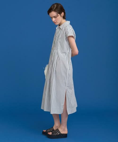 HOUSE OF LOTUS / ハウス オブ ロータス ワンピース | ストライプタックシャーリングワンピース | 詳細5